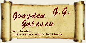 Gvozden Galešev vizit kartica
